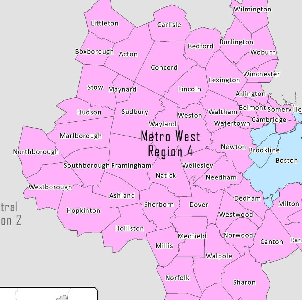 Metrowest areas we serve