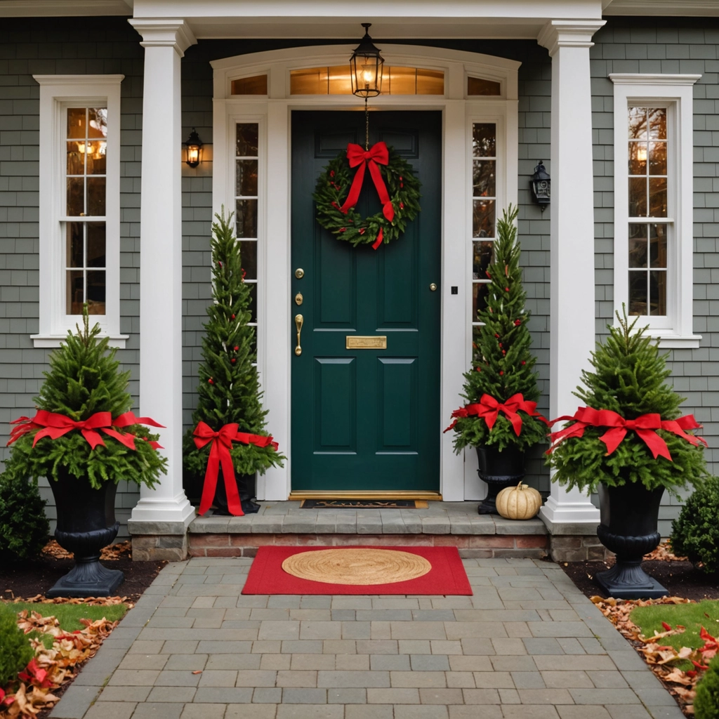 Festive Entryway with a Clean, Inviting Look